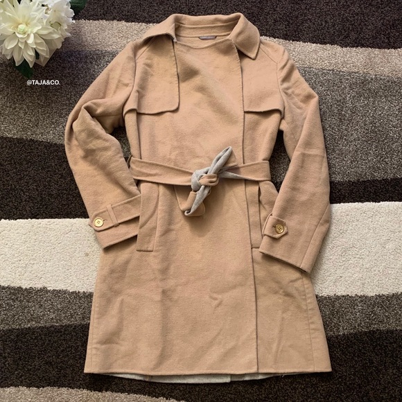 MICHAEL KORS Wool Colorblock Wrap Coat - Picture 4 of 8